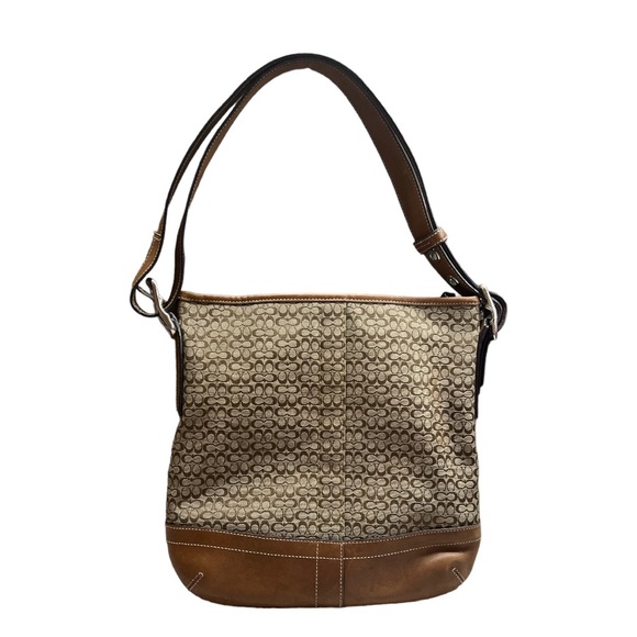 COACH Signature Convertible Shoulder Crossbody Bag - Picture 2 of 7